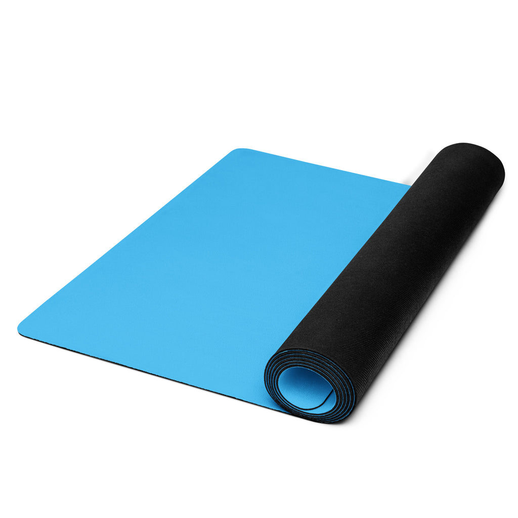 Blue yoga mat.