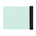 Mint-coloured yoga mat.