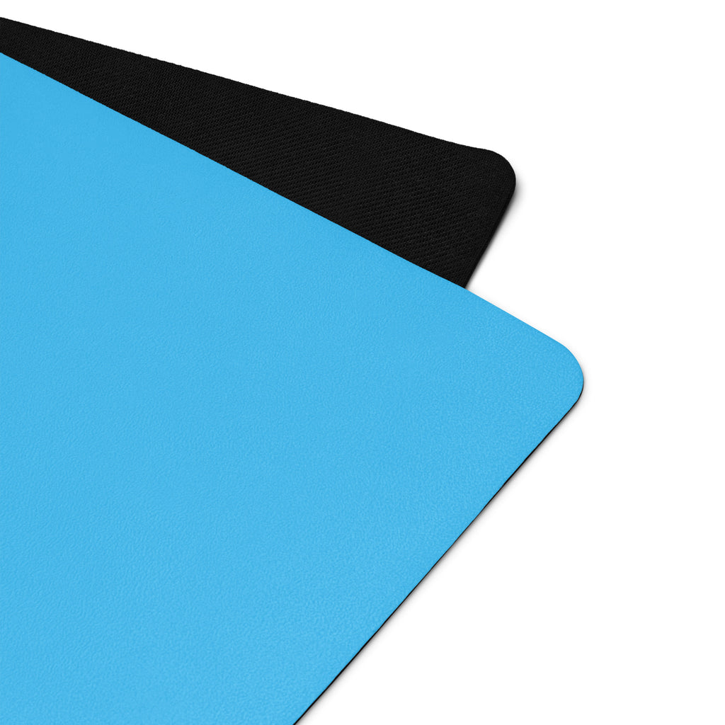 Blue yoga mat.